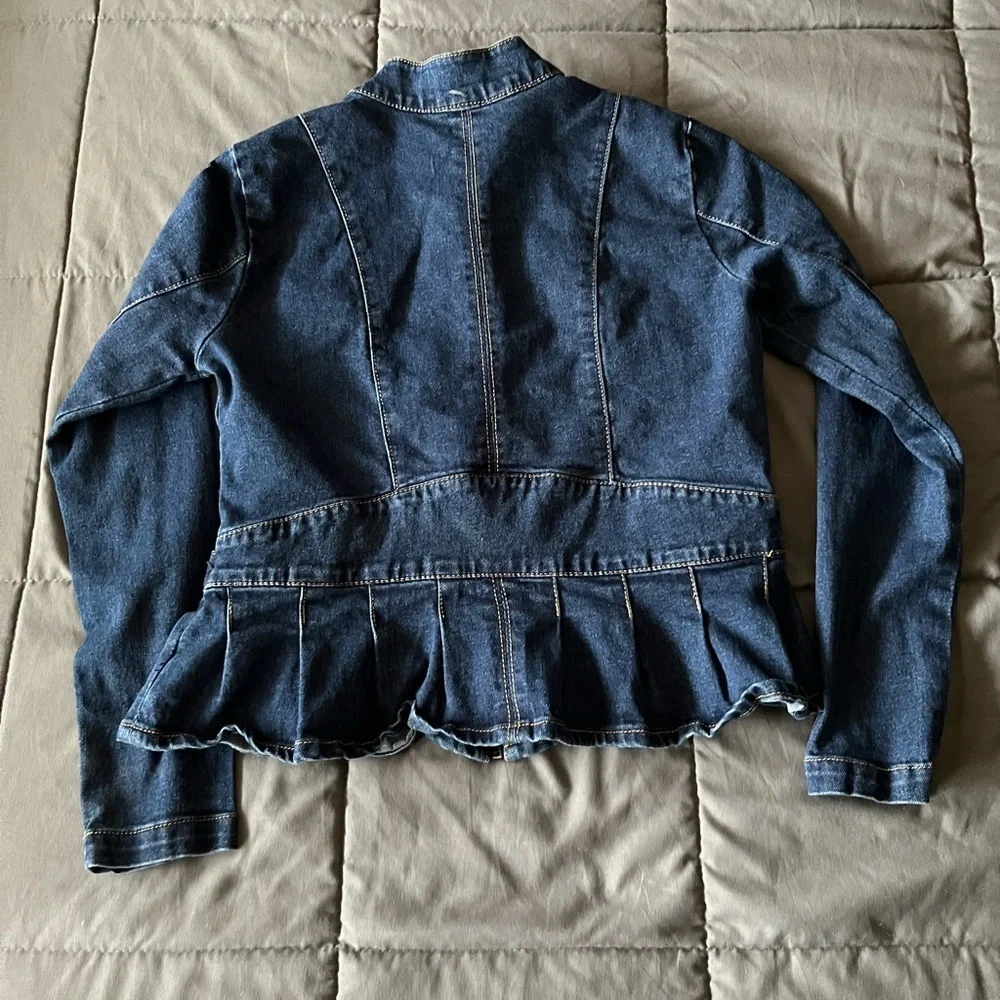 Baccini Dark Blue Jean Jacket - Picture 3 of 4